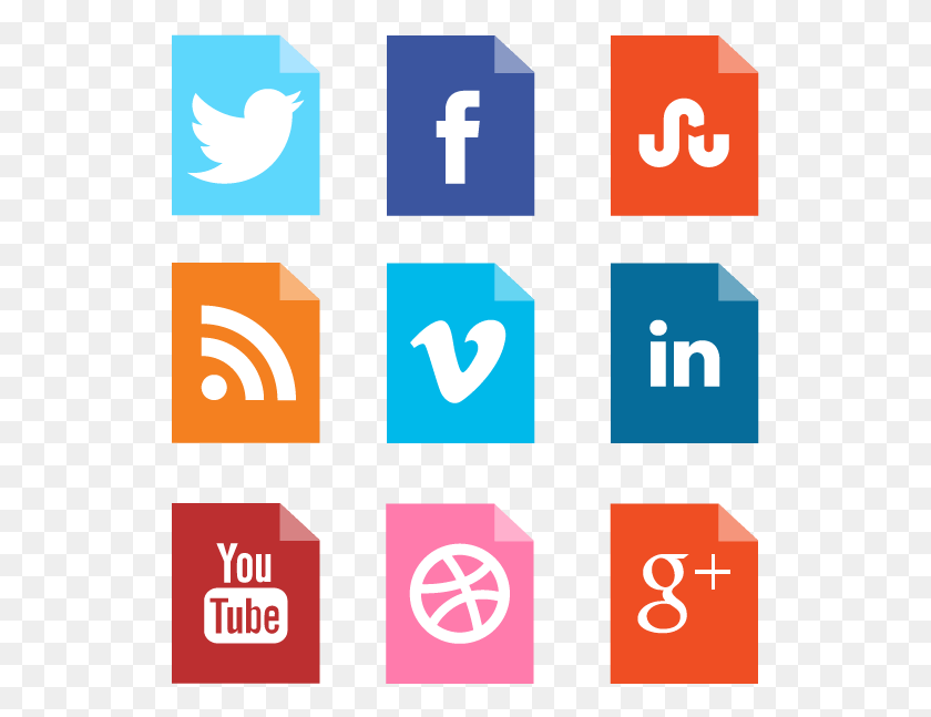 531x587 Blue Social Media Icons, Text, Alphabet, Number HD PNG Download