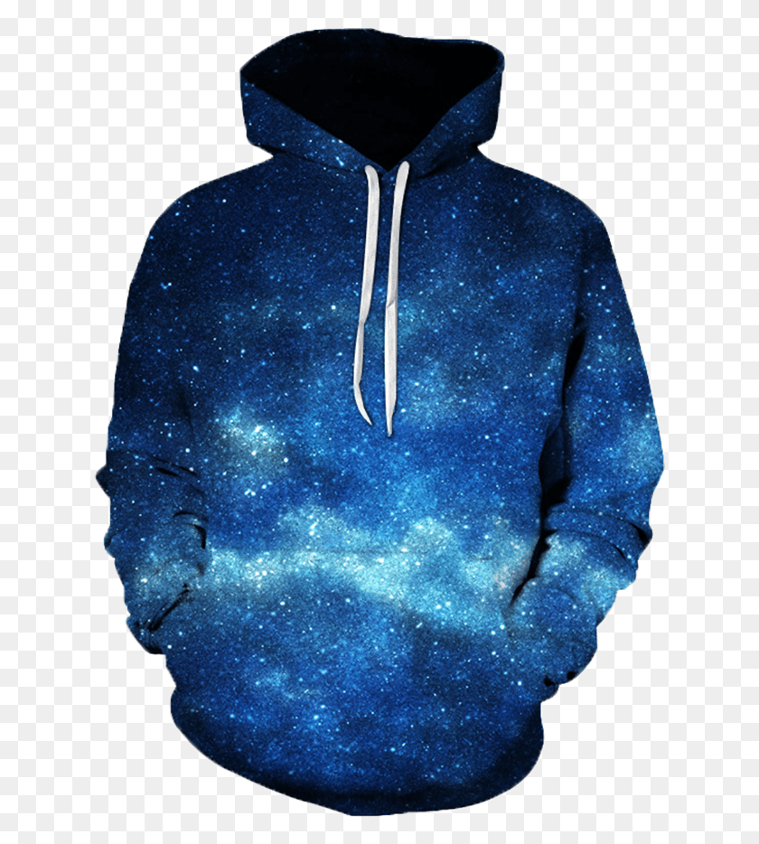 633x874 Blue Space Hoodie Stars Hoodie, Clothing, Apparel, Sweatshirt Descargar Hd Png
