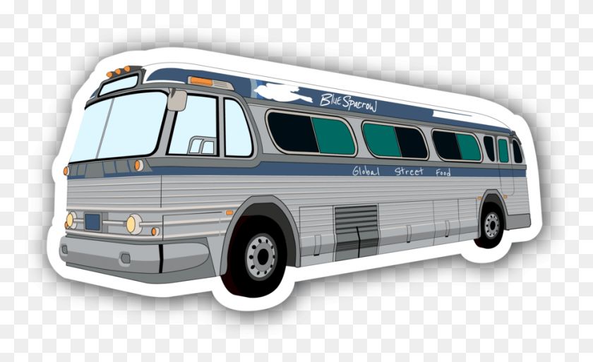 917x533 Blue Sparrow Bus Drawing Drop 01 Bus, Vehicle, Transportation, Tour Bus HD PNG Download