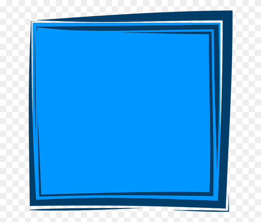662x654 Blue Square, Screen, Electronics, Monitor HD PNG Download