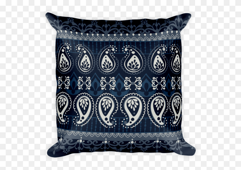 549x531 Blue Square Pillow Cushion, Rug, Pattern, Floral Design HD PNG Download