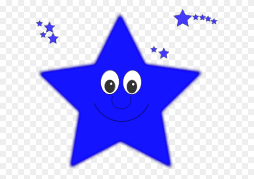 600x533 Blue Star Clipart Blue Star With Face, Star Symbol, Symbol, Cat HD PNG Download