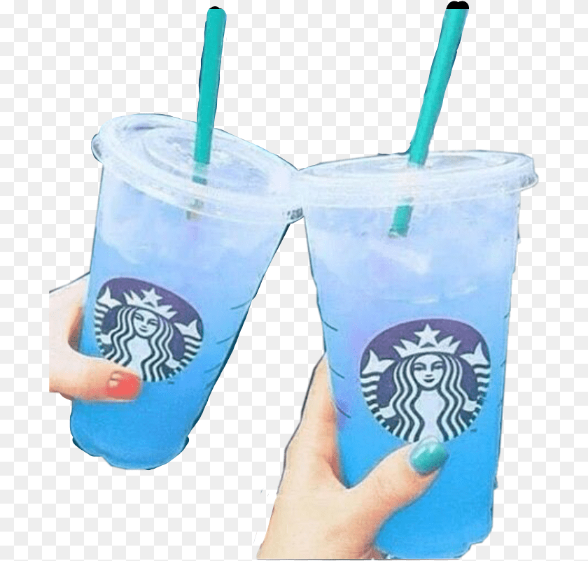 702x802 Blue Starbucks Drink Starbucks Blueberry Acai Refresher, Beverage, Face, Head, Person Sticker PNG