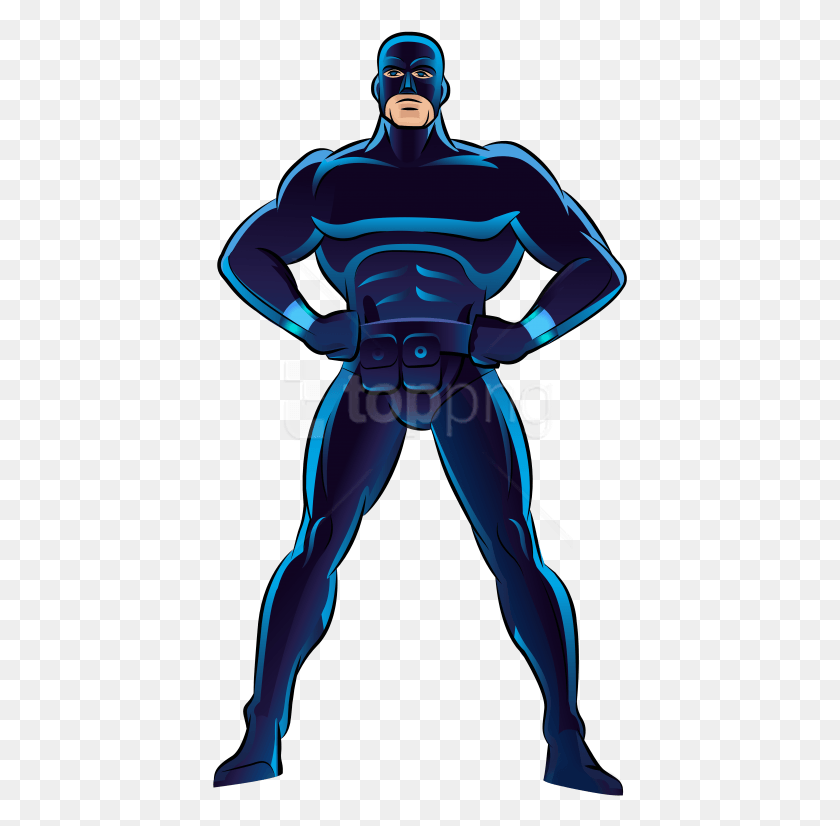 415x766 Blue Superhero Clipart Photo Transparent Super Hero, Person, Human, Animal HD PNG Download