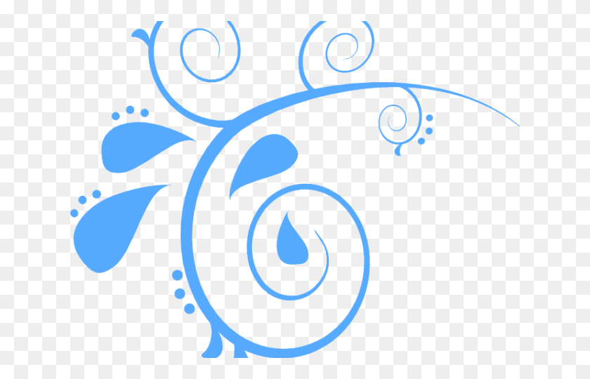 640x480 Blue Swirl Cliparts Free Paisley Clip Art, Graphics, Floral Design HD PNG Download