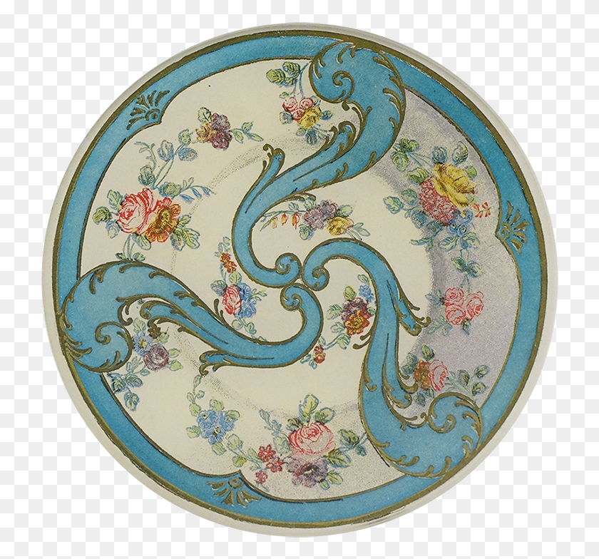 726x724 Blue Swirls, Porcelain, Pottery HD PNG Download