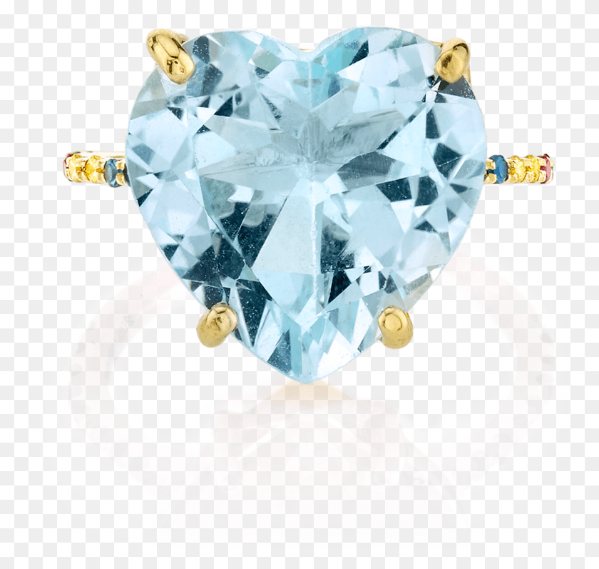 1334x1261 Blue Topaz And Rainbow Heart Ring Diamond, Accessories, Accessory, Jewelry HD PNG Download