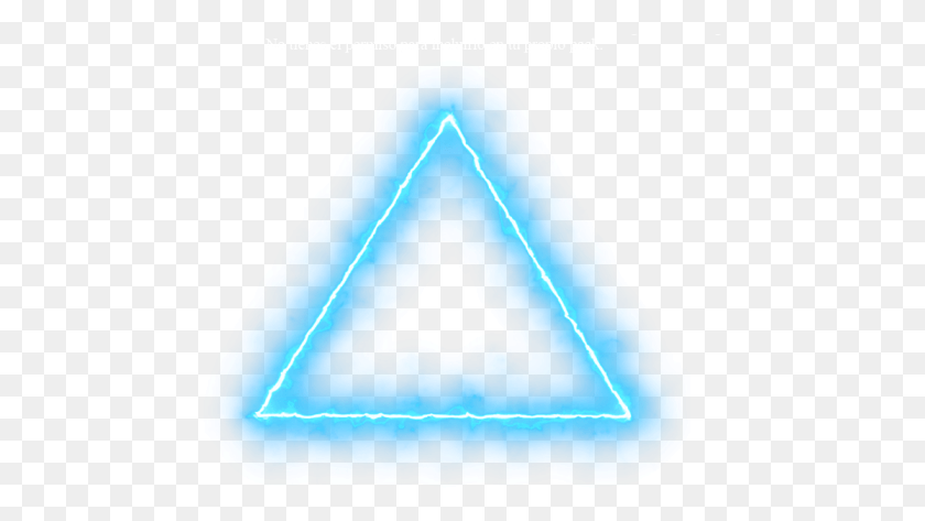 471x413 Blue Triangle Neon Lights Neon Effect Light Neonovij Treugolnik HD PNG Download