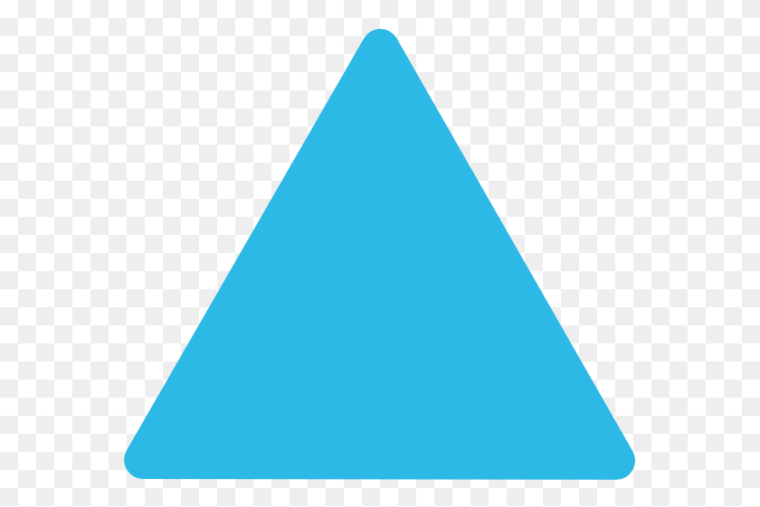 567x501 Blue Triangle Rounded Corners Clip Art At Clker Blue Triangle HD PNG Download