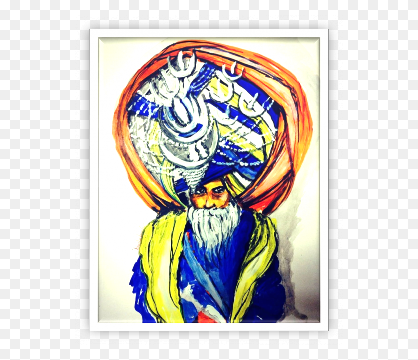 540x663 Blue Turban Sikh, Modern Art HD PNG Download