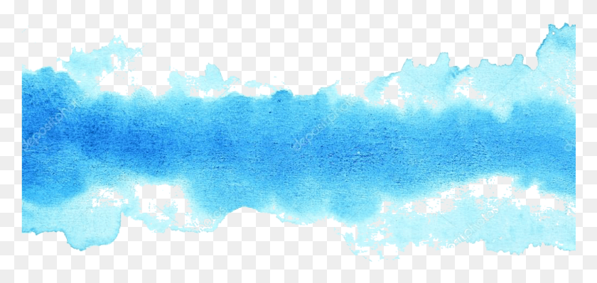 1024x446 Blue Watercolour Gradient Fade Transparent Sticker Aquarela Azul, Nature, Outdoors, Sea HD PNG Download