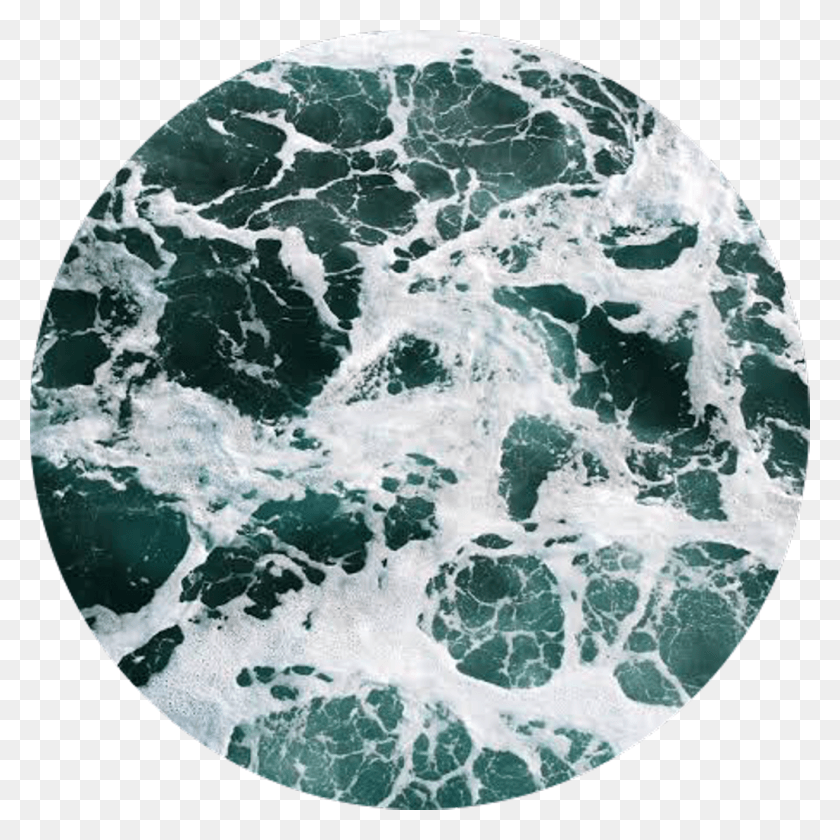 1024x1024 Голубые Волны Океан Морской Круг Фон Freetoedit Волновой Фон, Коврик, Рентген, Компьютерное Сканирование Png Скачать
