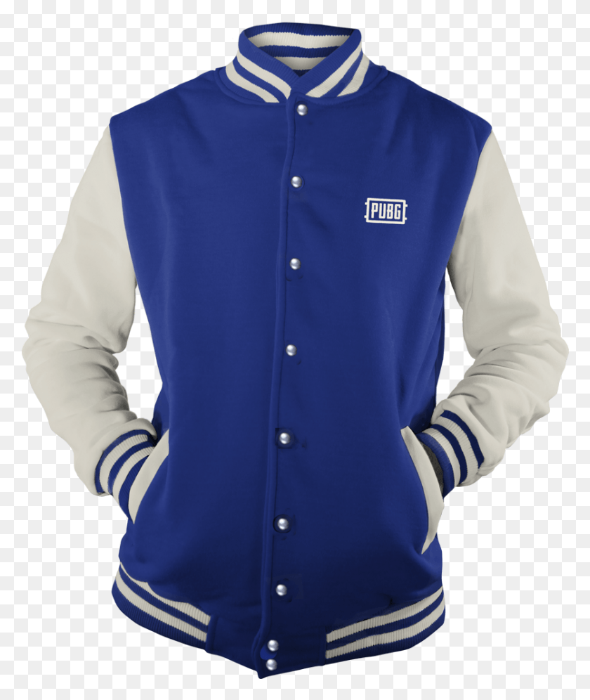 836x1004 Blue White Varsity Jacket Pubg Official Merchandise Gohan Jacket, Clothing, Apparel, Shirt HD PNG Download