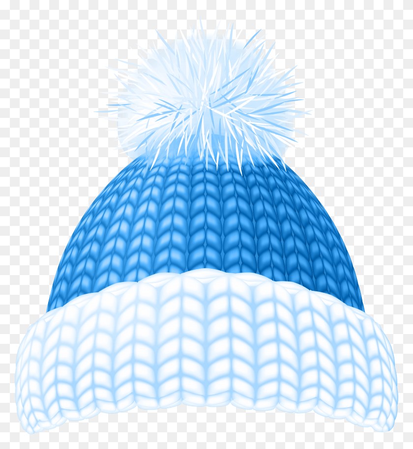 5395x5907 Blue Winter Hat Clip Art Image Winter Hat Clipart HD PNG Download