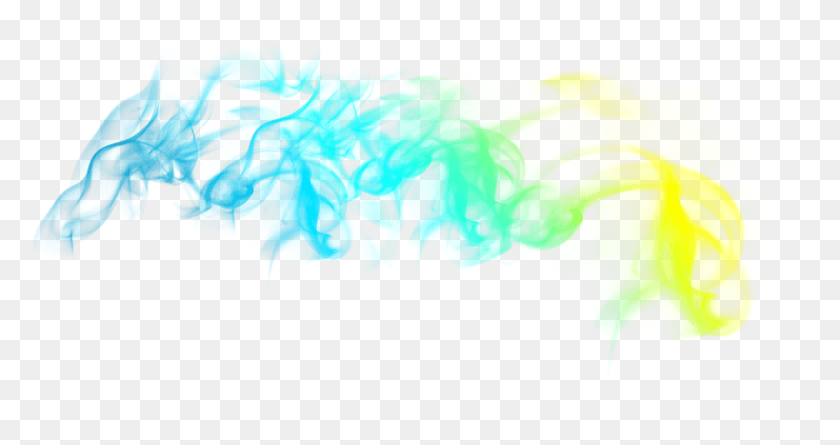 1424x703 Blue Yellow Smoke Background Illustration, Graphics HD PNG Download