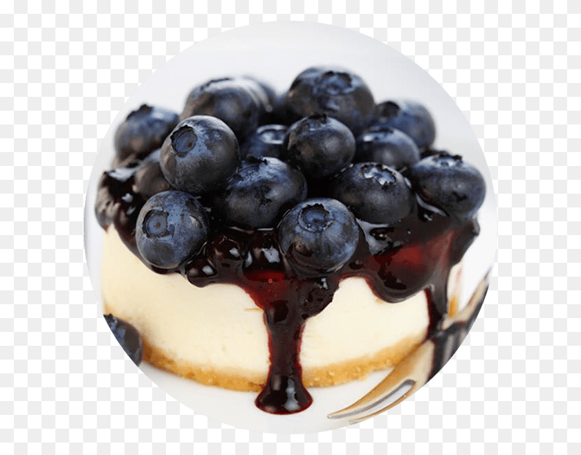 598x598 Blueberry Cheesecake Borovnieva Torta S Skuto, Fruit, Plant, Food HD PNG Download