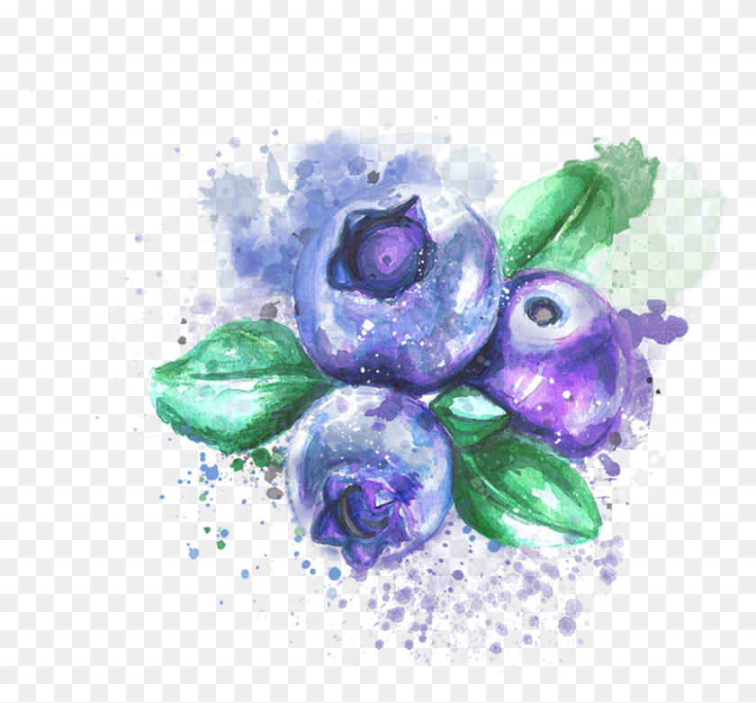 1637x1515 Blueberry Watercolor Clipart Images Gallery For Free Bluebonnet, Fruit, Plant, Food HD PNG Download