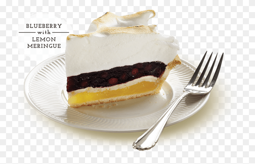 966x598 Blueberry With Lemon Meringue Lemon And Blueberry Meringue, Fork, Cutlery, Cake HD PNG Download