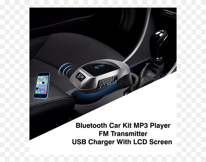 601x601 Bluetooth Car Kit Mp3 Player Fm Transmitter Usb Fm Transmitter, Mobile Phone, Phone, Electronics HD PNG Download