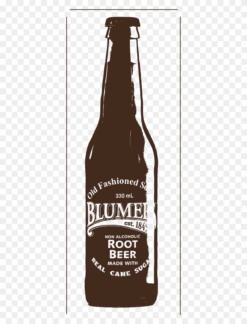 391x1040 Blumers Root Beer Blumers Root Beer Non Alcoholic Soda Glass Bottle, Beer, Alcohol, Beverage HD PNG Download