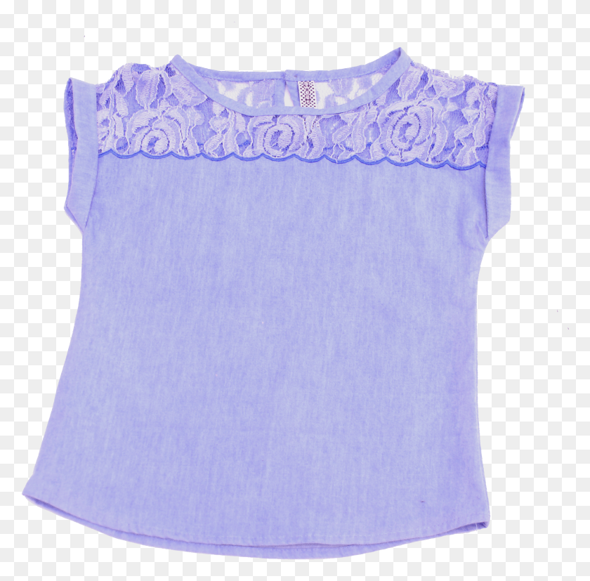 2142x2107 Blusa De Mezclilla Manga Corta Color Azul Blouse, Clothing, Apparel, T-shirt HD PNG Download
