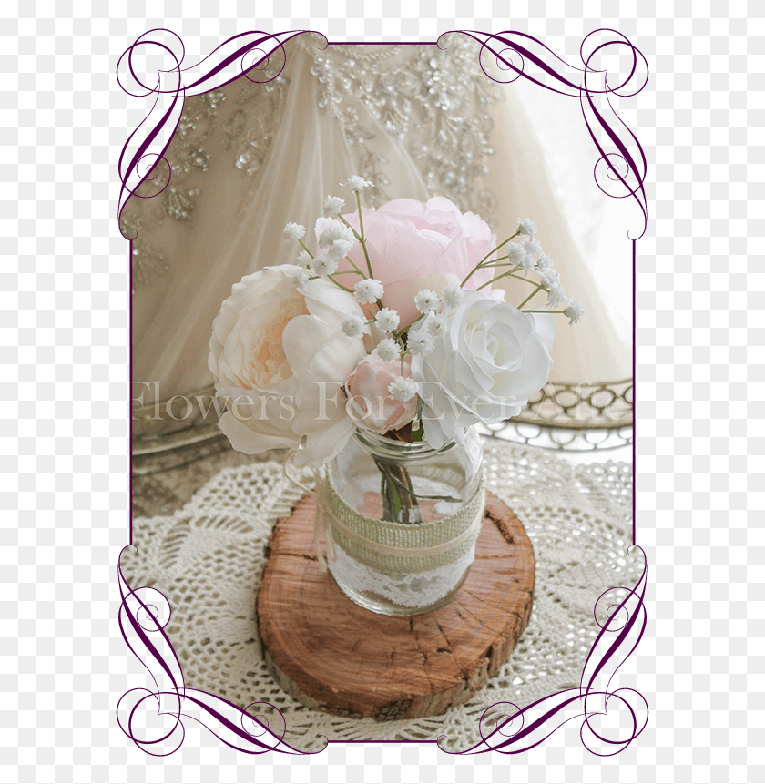 587x801 Blush Pastel Table Posy Flowers For Ever After Artificial, Plant, Flower, Blossom HD PNG Download