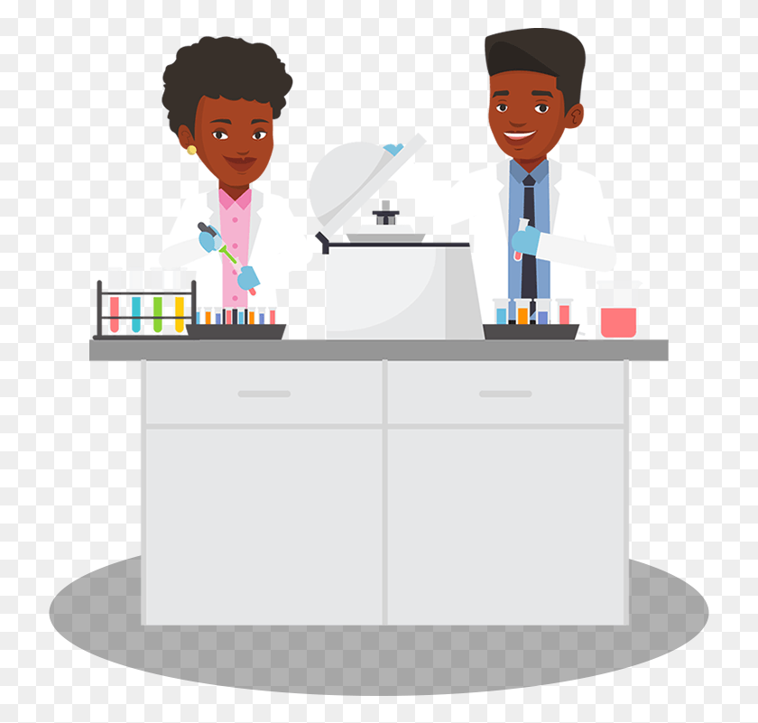 733x741 Bmc Offers Comprehensive Blood Tests To Patients Referred Cartoon, Clothing, Apparel, Lab Coat Descargar Hd Png