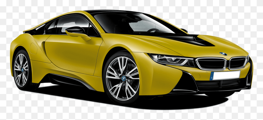 1666x690 Bmw I8 2019 Yellow, Car, Vehicle, Transportation HD PNG Download