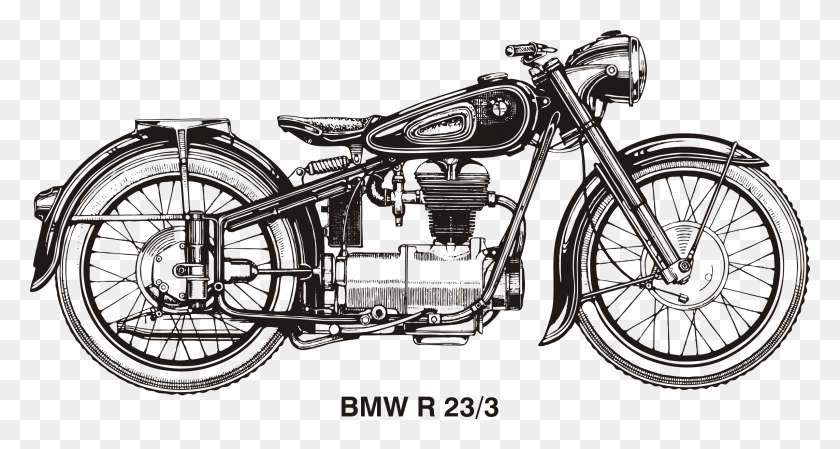 2286x1141 Bmw Year 1953 By Historical Bmw Motorcycle Vector Vintage Motorcycle Vector, Wheel, Machine, Transportation HD PNG Download