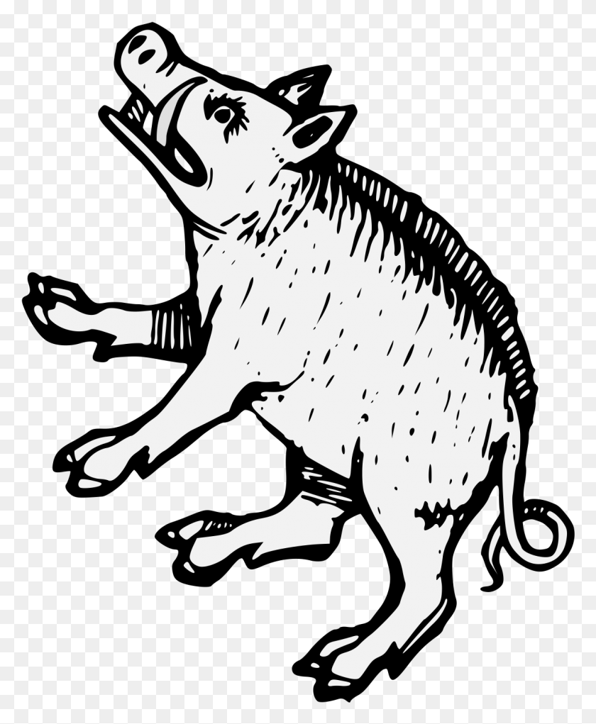 1145x1411 Иллюстрация Дикого Кабана, Млекопитающее, Животное, Дикая Природа Hd Png Скачать