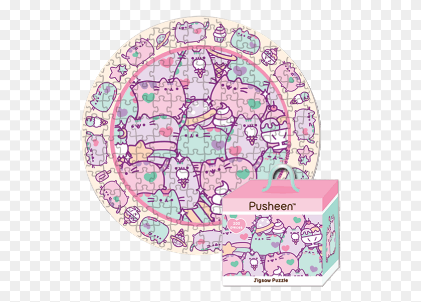 518x542 Board Games Pusheen Puzzle, Rug, Doodle HD PNG Download