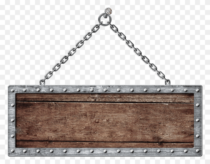 938x720 Board Hanging Sign Board, Triangle, Chain, Wood HD PNG Download