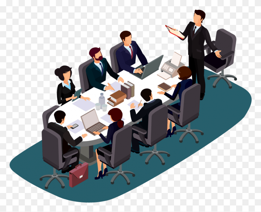 874x696 Board Meeting Business Organizations Clipart, Indoors, Room, Person HD PNG Download