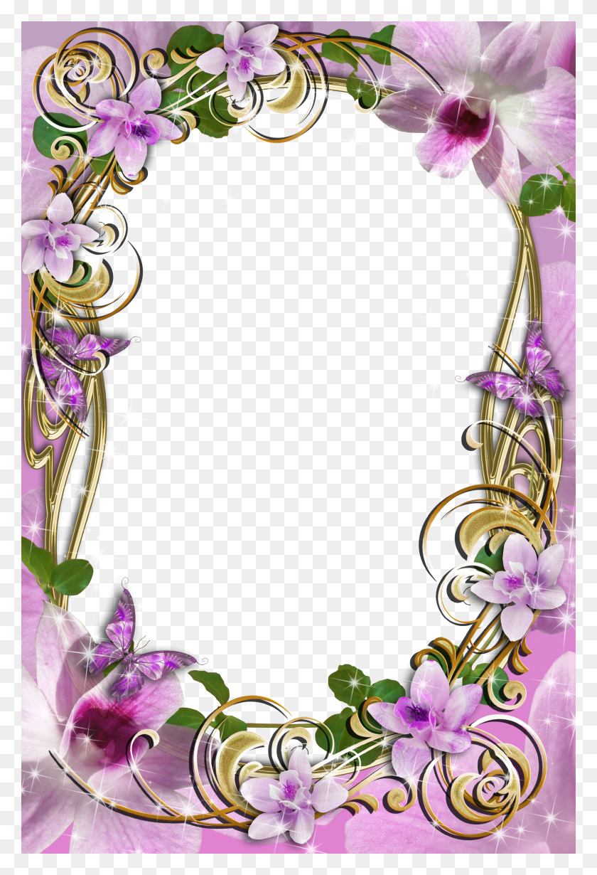 2362x3543 Boarders And Frames Free Printable Banner Victorian Frame Clipart Transparent Flowers HD PNG Download