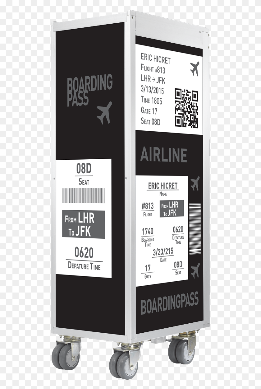 515x1190 Boarding Pass Signage, Text, Qr Code, Paper HD PNG Download