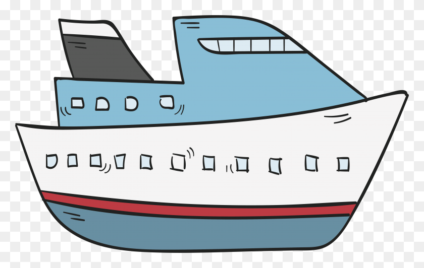 6101x3698 Barco De Crucero De Dibujos Animados Crucero, Transporte, Vehículo, Avión Hd Png