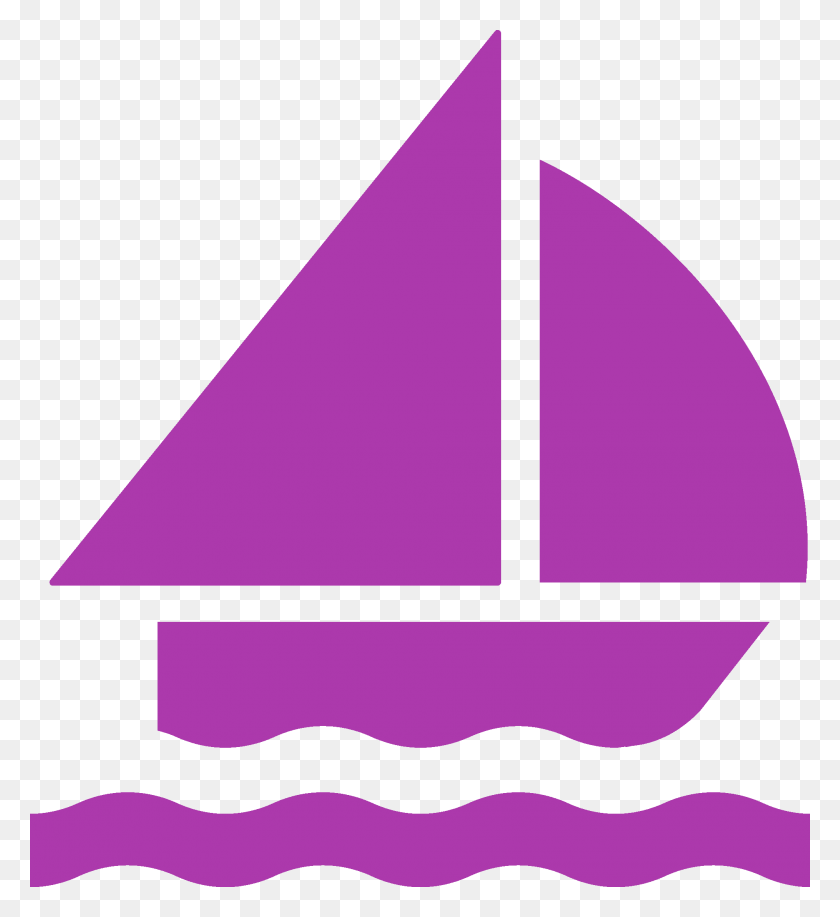 2000x2198 Boat Icon Purple Boat Transparent, Triangle, Graphics HD PNG Download
