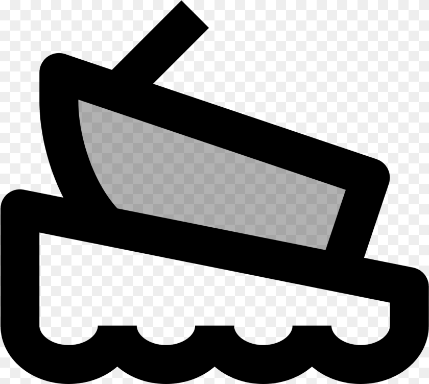 Boat Launch Icon, Gray Transparent PNG