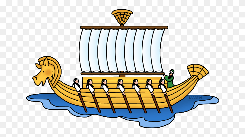 664x411 Boats Clipart Transportation Ancient Greek Ship Clipart, Building, Bridge, Rope Bridge HD PNG Download