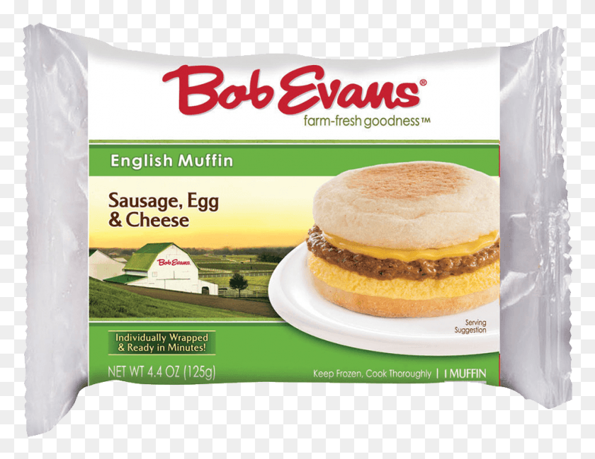 955x722 Bob Evans Frozen Sausage Egg And Cheese English Muffin Bob Evans Breakfast Burrito, Burger, Food, Bread HD PNG Download