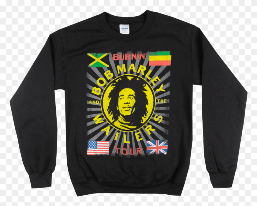 1159x912 Bob Marley And The Wailers Crewneck Sweatshirt Reggae Long Sleeved T Shirt, Clothing, Apparel, Sleeve HD PNG Download