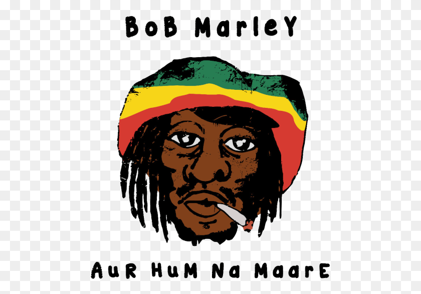 479x526 Bob Marley Aur Hum Na Maare Bob Marley With Joint, Poster, Advertisement, Person HD PNG Download