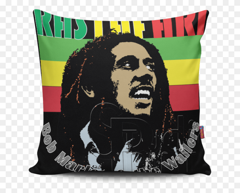 641x616 Bob Marley Crazy Cushion Bob Marley, Pillow, Person, Human HD PNG Download