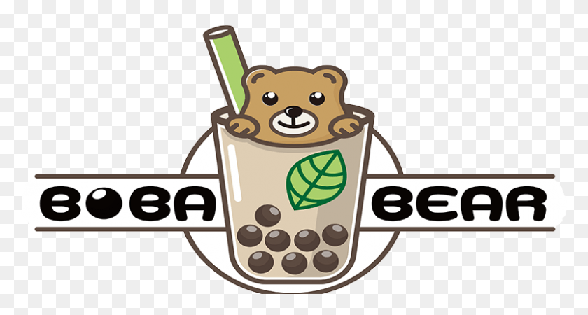 800x400 Boba Bear Tea, Text, Cream, Dessert HD PNG Download