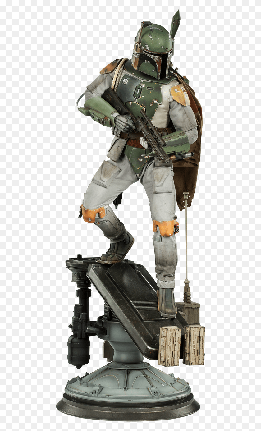 480x1327 Boba Fett Premium Format Figure By Sideshow Collectibles, Helmet, Clothing, Apparel HD PNG Download