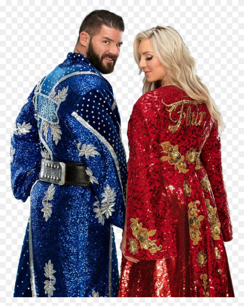 956x1215 Bobbyroode Charlotteflair Wwe Mixedtag Wwesuperstars Bobby Roode Y Charlotte Flair, Ropa, Vestimenta, Persona Hd Png