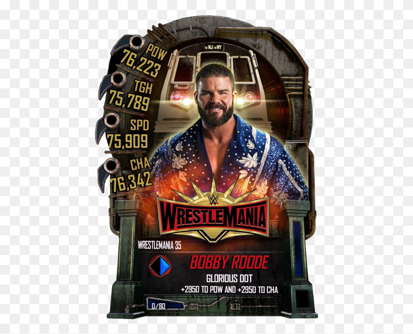 455x621 Bobbyroode S5 25 Wrestlemania35 Wrestlemania, Person, Human, Poster HD PNG Download