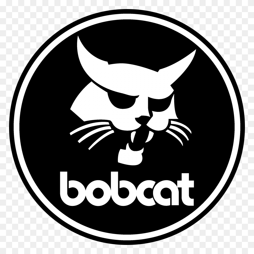 2400x2400 Bobcat Black And White Logo Bobcat, Pirate, Symbol, Trademark HD PNG Download
