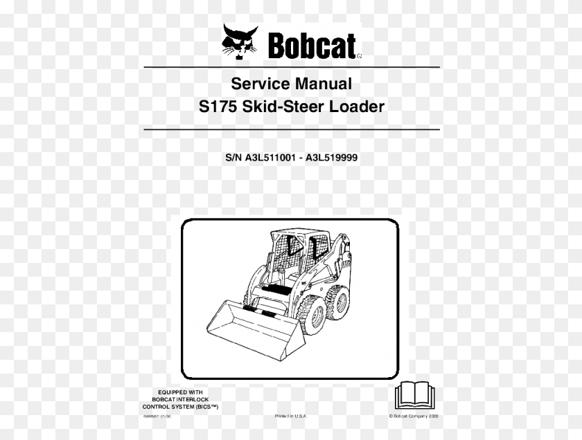 431x576 Bobcat Service Manual S175 Skid Steer Loader Series Parts Schematic For Bobcat, Machine, Printer, Flyer HD PNG Download