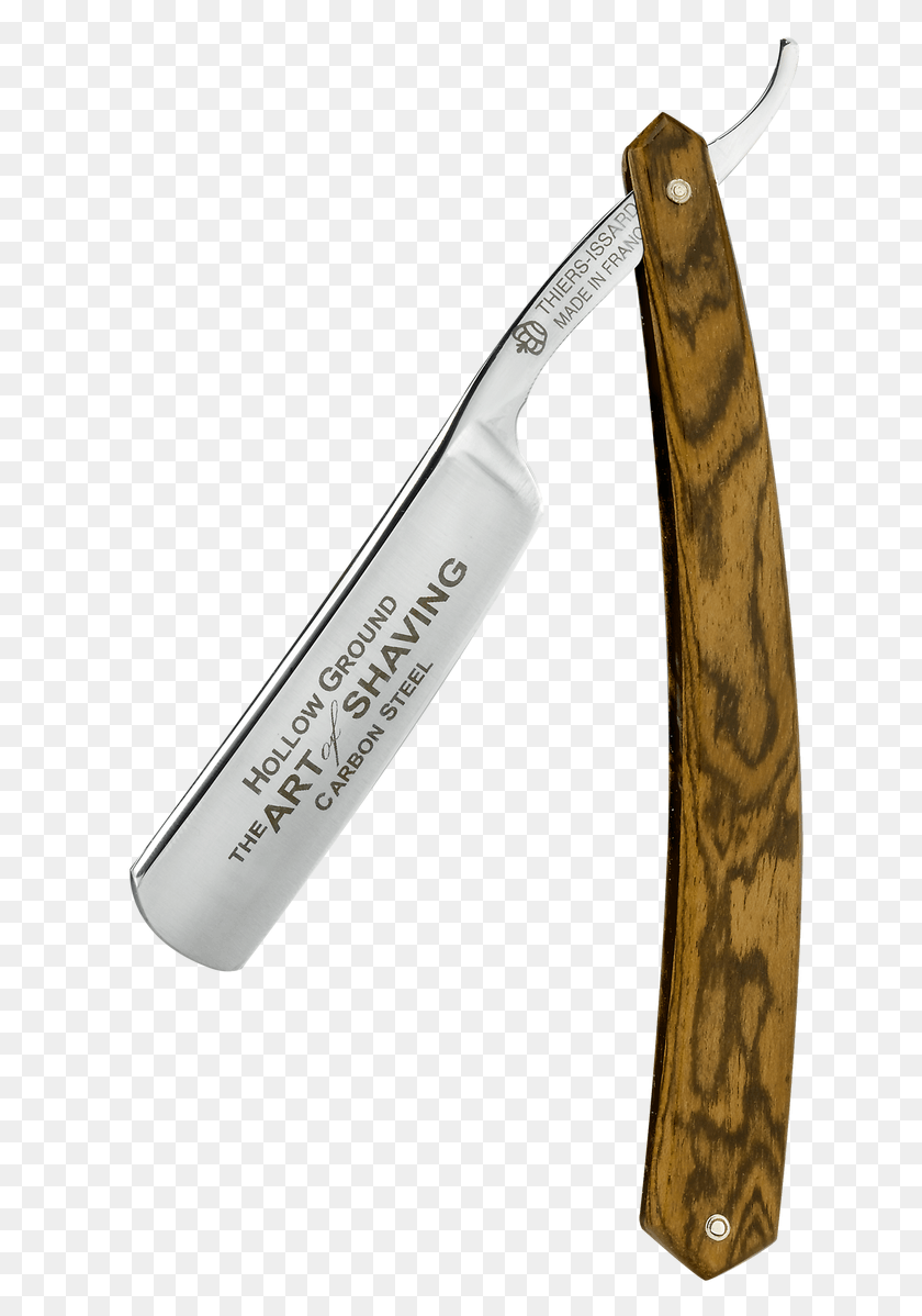 629x1138 Bocote Wood Hollow Ground Straight Razor From The Art Gold Star 531 Straight Razor, Weapon, Weaponry, Blade HD PNG Download
